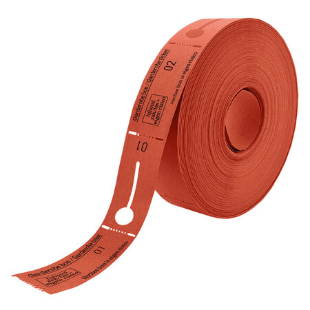 Garderobebonnen op rol met ophanggat - 500 dubbele bonnen