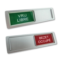 Vrij Libre - Bezet Occupé schuifbordje kunststof