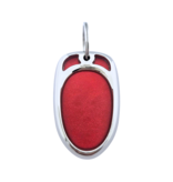 Auto sleutelhanger van kunstleer met logo 65 x 40 mm - per 1 stuk