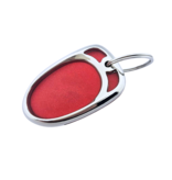 Auto sleutelhanger van kunstleer met logo 65 x 40 mm - per 1 stuk