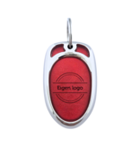 Auto sleutelhanger van kunstleer met logo 65 x 40 mm - per 1 stuk