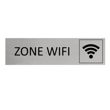 CombiCraft Aluminium deurbordje zone wifi 165x45mm met tape