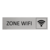 Aluminium Deurbordje Zone Wifi