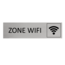 Aluminium deurbordje zone wifi 165x45mm met tape