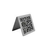 QR-code bordje van RVS 50 x 50 mm - per 1 stuk