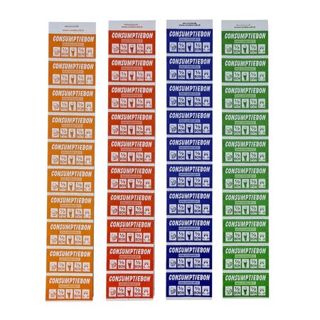 CombiCraft Halve consumptiebon op strips van 10 bonnen - per 1000 bonnen