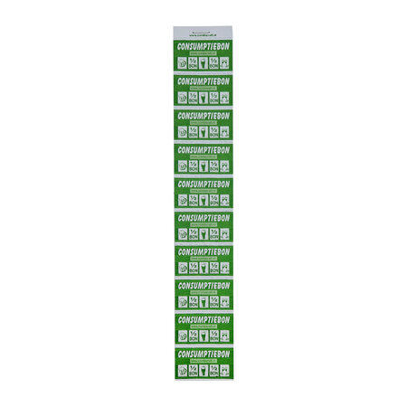 CombiCraft Halve consumptiebon op strips van 10 bonnen - per 1000 bonnen