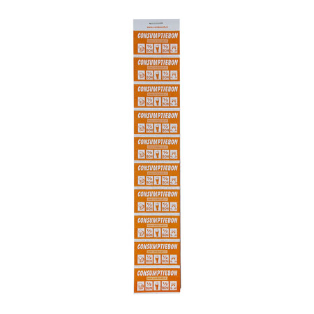 CombiCraft Halve consumptiebon op strips van 10 bonnen - per 1000 bonnen