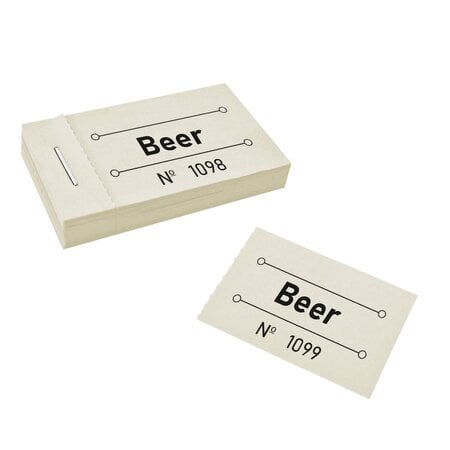 CombiCraft Consumptiebon beer in pastel geel 50x30mm - per 50 bonnen