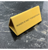 Tafelbordje Cody van goudkleurig aluminium met eigen ontwerp 100x55mm - per 1 stuk