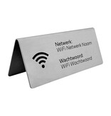 Wifi tafelbordje RVS 120 x 50 mm - per 1 stuk