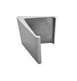 Blanco tafelbordje Elegant zilverkleurig 60x55mm - per 1 stuk