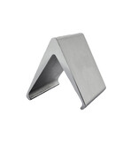 Blanco tafelbordje Elegant zilverkleurig 60x55mm - per 1 stuk