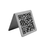 QR-code bordje van RVS 50 x 50 mm - per 1 stuk