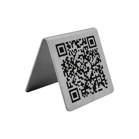QR-code bordje van RVS 50 x 50 mm - per 1 stuk