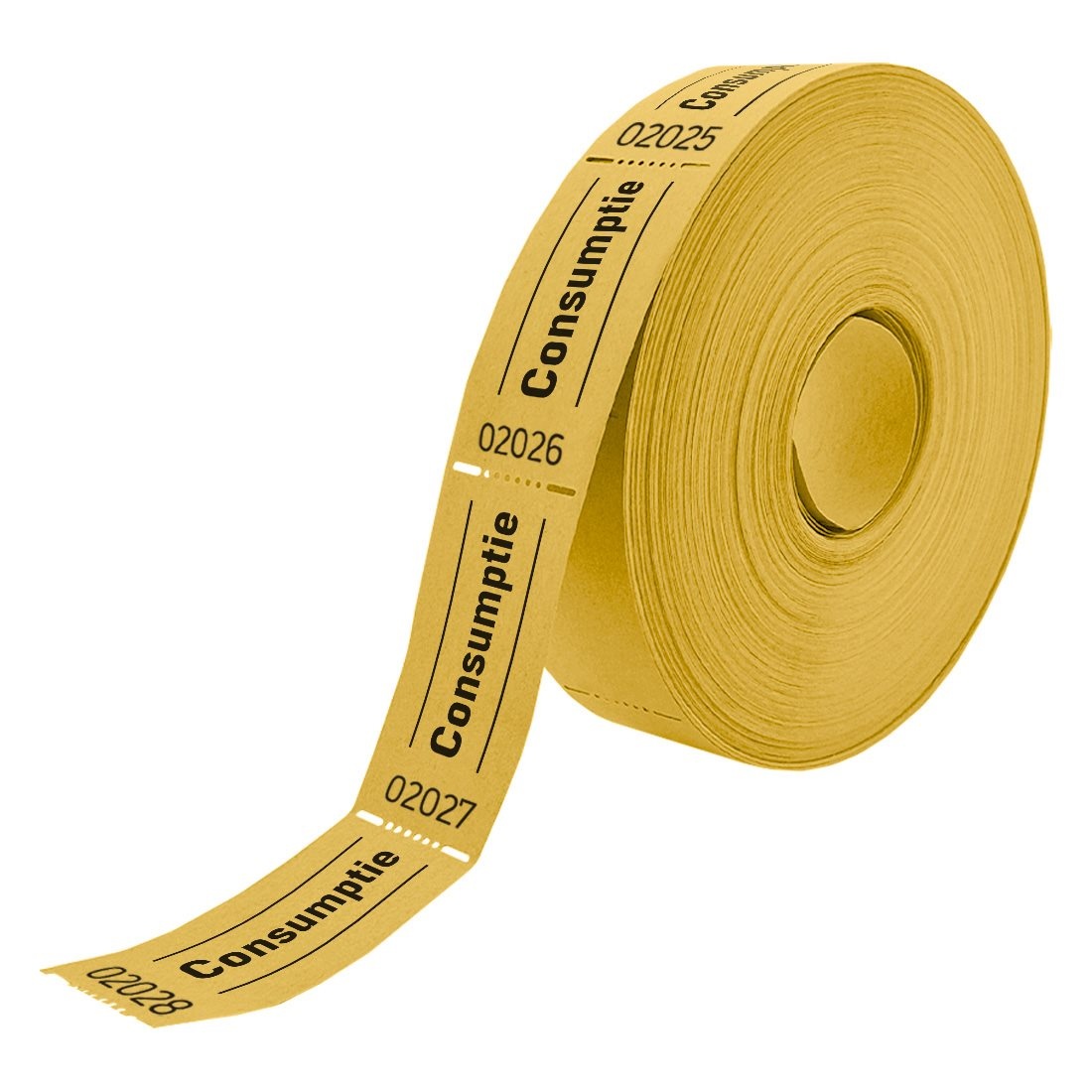 CombiCraft Consumptiebonnen op rol 57x30mm met tekst consumptie - per 1000 bonnen