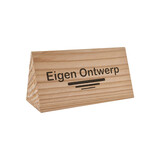 Tafelbordje van douglas hout 110x57mm met eigen ontwerp - per 1 stuk