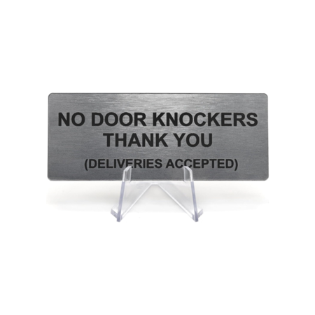 Australie: No door knockers Acrylaat Deurbordje 100x40mm