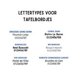 Tafelbordje van RVS met eigen tekst 120 x 50 mm - per 1 stuk