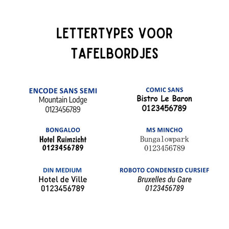 CombiCraft Tafelbordje van RVS met eigen tekst 120 x 50 mm - per 1 stuk
