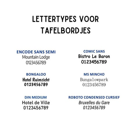 Tafelbordje van RVS met eigen tekst 120 x 50 mm - per 1 stuk