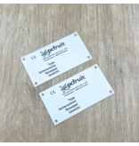 Nummerplaatjes Aluminium Zilver 88x46mm Rechthoek ½mm dik met 4 gaatjes