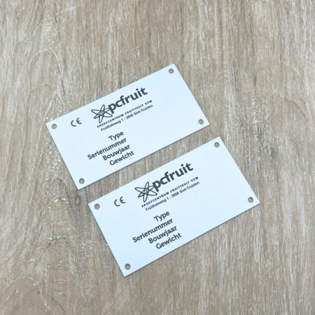 Nummerplaatjes Aluminium Zilver 88x46mm Rechthoek ½mm dik met 4 gaatjes