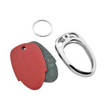 Blanco auto sleutelhanger van kunstleer 65 x 40 mm - per 1 stuk