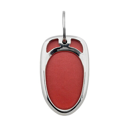 Blanco auto sleutelhanger van kunstleer 65 x 40 mm - per 1 stuk