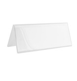 Tafel naambordje van kunststof 132x54mm wit - per 1 stuk