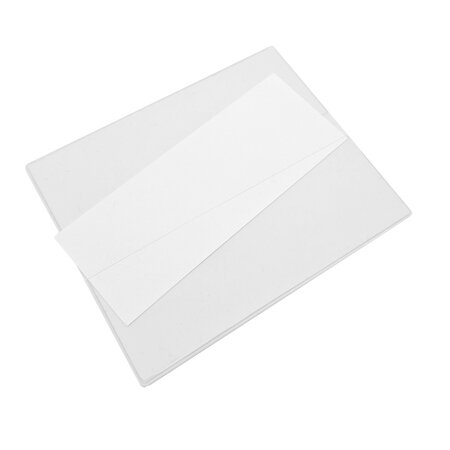 Tafel naambordje van kunststof 132x54mm wit - per 1 stuk