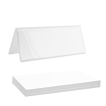 Inschuifpapier voor het tafel naambordje van 132x54mm - set van 6 papierstroken
