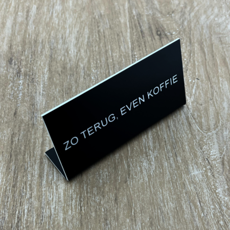 Acrylaat tafelbordjes L-vorm in diverse kleuren en maten