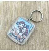 Plexiglas sleutelhanger met jouw foto rechthoek groot 41x52mm - per 1 stuk