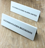 Tafelbordje polystyreen met eigen ontwerp in full colour