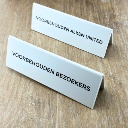 Tafelbordje polystyreen met eigen ontwerp in full colour