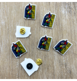 Pins of speldjes naar eigen ontwerp - Full colour bedrukte pins