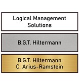 Naamplaatje Arius Postkast 84,5x20,5mm Opbouw naamkaartje Contour gefreesd.