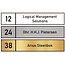 Naamplaatje Arius  Postkasten 109,5x20,5mm Opbouw naamkaartje met nummer Contour gefreesd.