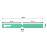 CombiCraft Blanco sleufetiketten 120x13mm op rol om te beschrijven van PVC groen – per 1000 etiketten