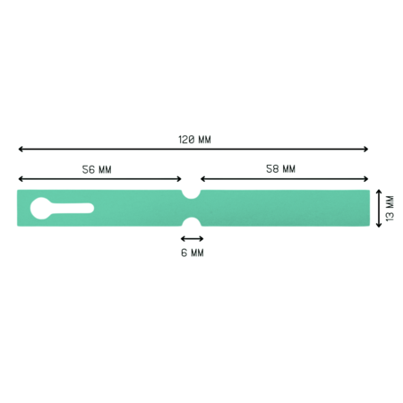 CombiCraft Blanco sleufetiketten 120x13mm op rol om te beschrijven van PVC groen – per 1000 etiketten