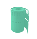 CombiCraft Blanco sleufetiketten 120x13mm op rol om te beschrijven van PVC groen – per 1000 etiketten