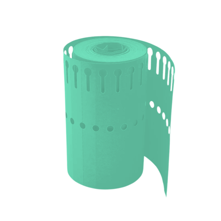 CombiCraft Blanco sleufetiketten 120x13mm op rol om te beschrijven van PVC groen – per 1000 etiketten