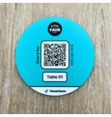 QR-code bordje van plexiglas met eigen ontwerp rond - per 1 stuk