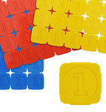 Breekmunten plastic met cijfer 1- per 1000 stuks