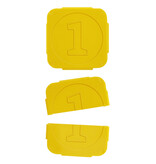 Breekmunten plastic met cijfer 1- per 1000 stuks