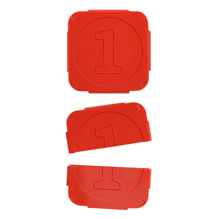Breekmunten plastic met cijfer 1- per 1000 stuks