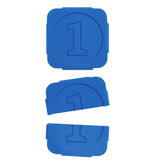 Breekmunten plastic met cijfer 1- per 1000 stuks