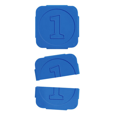 Breekmunten plastic met cijfer 1- per 1000 stuks