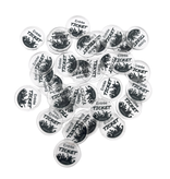 CombiCraft Transparante plastic munten met jouw eigen bedrukking vanaf 3000 stuks - per 1000 stuks